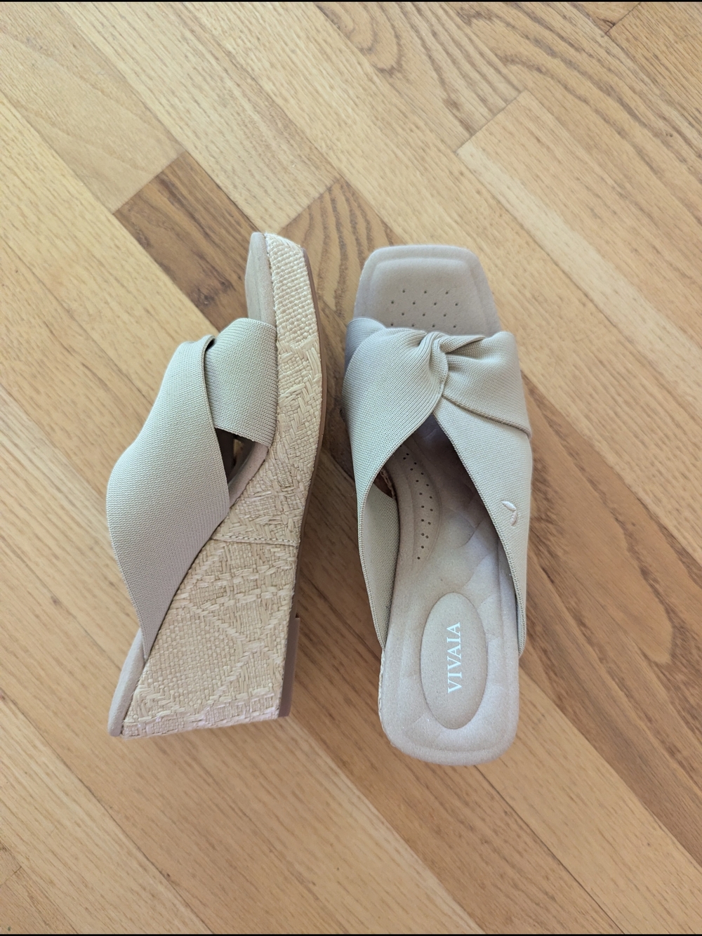 Knot-Front Wedge Sandals